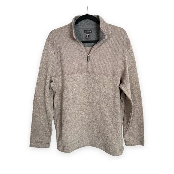 Van Heusen Sweaters Van Heusen Flex Half Zip Sweater Taupe